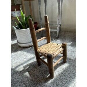 Vintage Wood Doll Chair, 13 1/2 in high